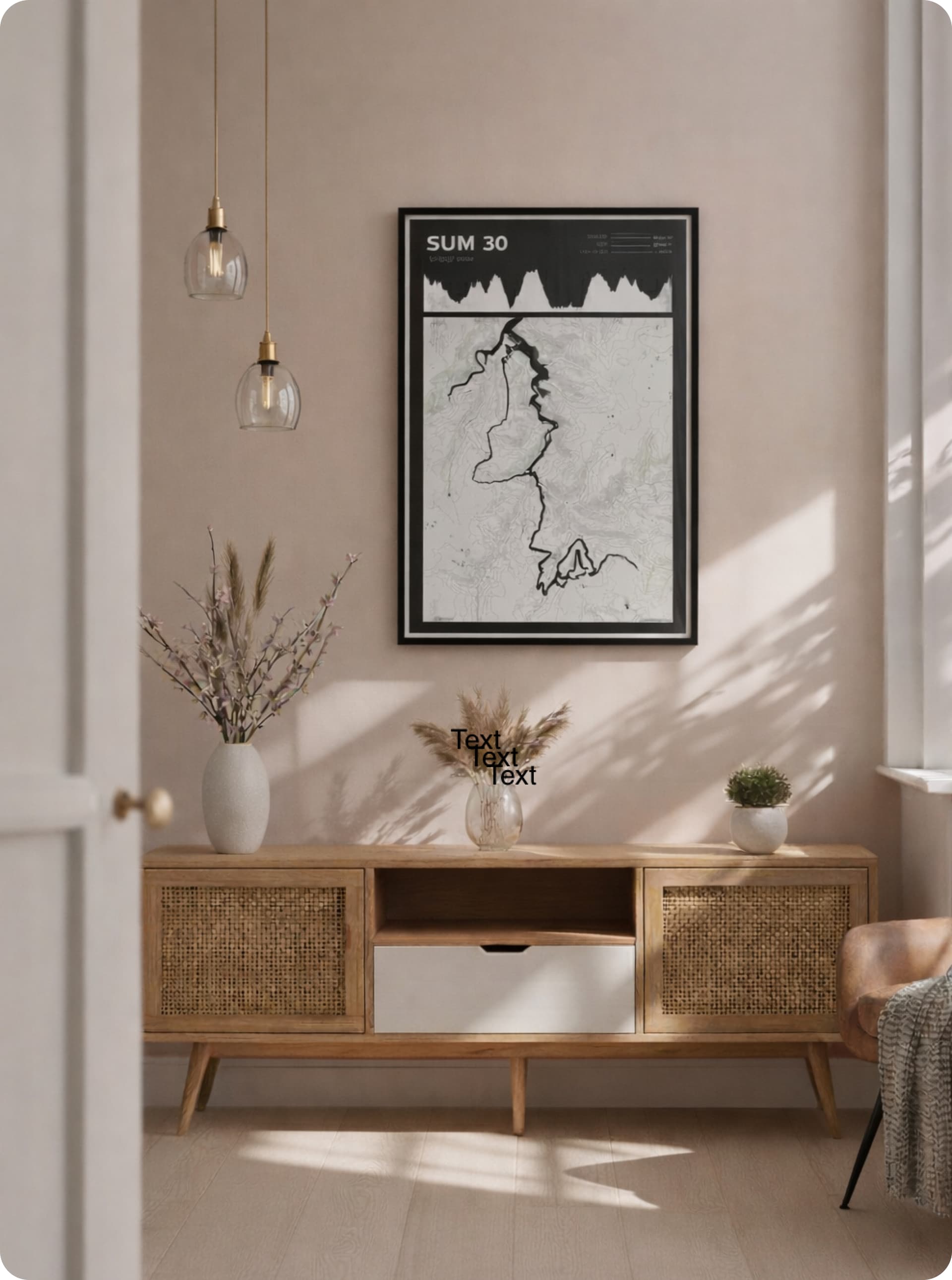 Framed activity poster